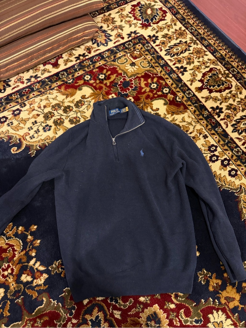 Polo by Ralph Lauren Dark Navy Quarter-Zip Sweater